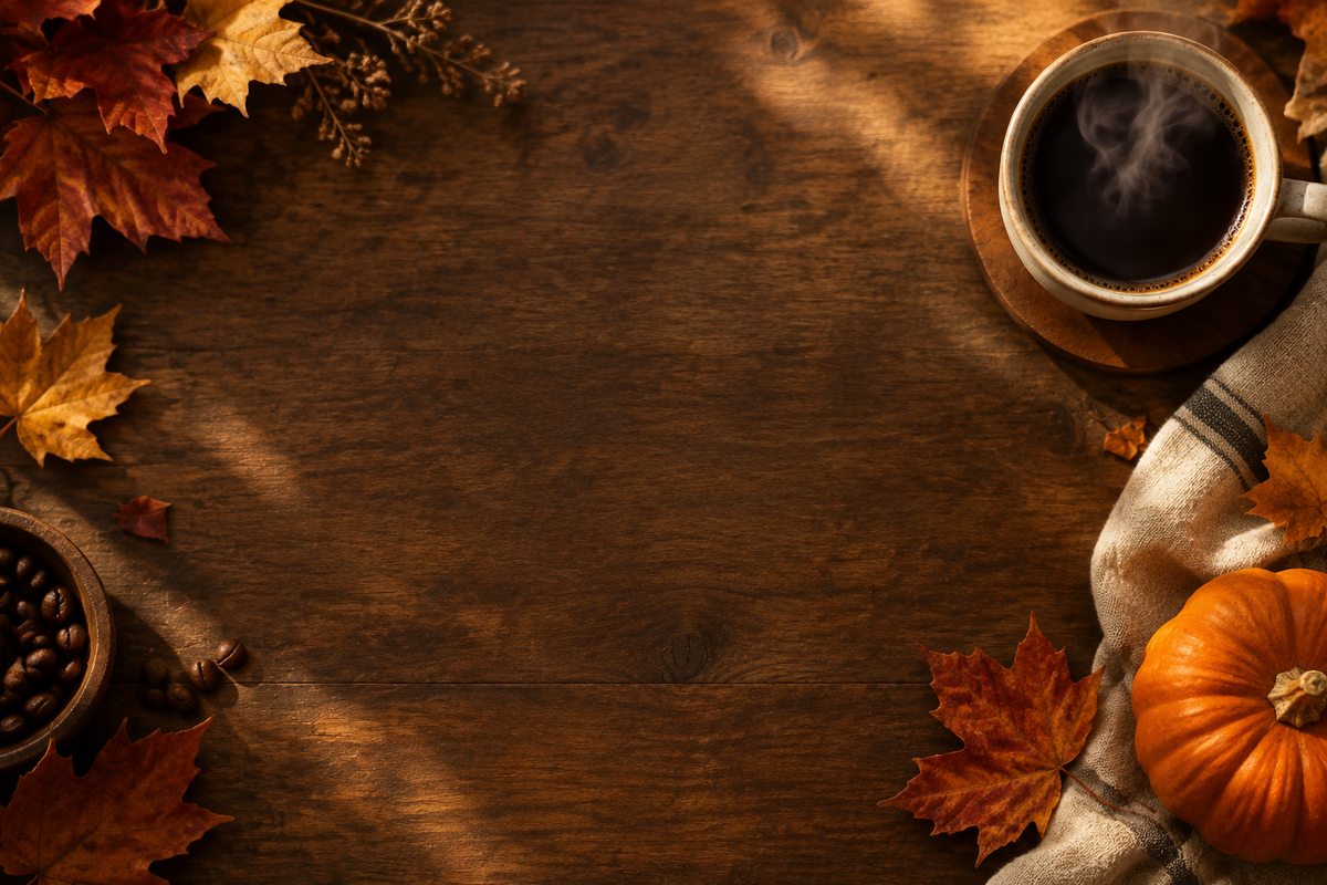 Autumn coffee background